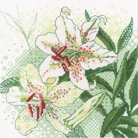 Image 1 of RIOLIS White Lilies Cross Stitch Kit