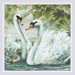 RIOLIS White Swans Diamond Mosaic Kit