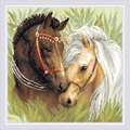 Image of RIOLIS Pair of Horses Diamond Mosaic Kit