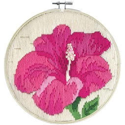 Needleart World Hibiscus Blush Long Stitch Kit
