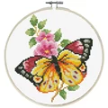 Image of Needleart World Butterfly Bouquet No Count Cross Stitch Kit