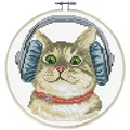 Image of Needleart World DJ Kitty No Count Cross Stitch