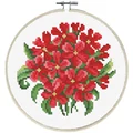 Image of Needleart World Red Bouquet No Count Cross Stitch Kit