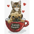 Image of Needleart World Friends Forever No Count Cross Stitch Kit