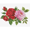 Image of Needleart World Rose Bouquet No Count Cross Stitch Kit