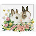 Image of Needleart World Spring Bunnies No Count Cross Stitch Kit