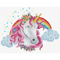 Needleart World Rainbow Unicorn No Count Cross Stitch Kit