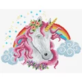 Image of Needleart World Rainbow Unicorn No Count Cross Stitch Kit
