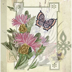 Needleart World Thistle Bouquet No Count Cross Stitch Kit