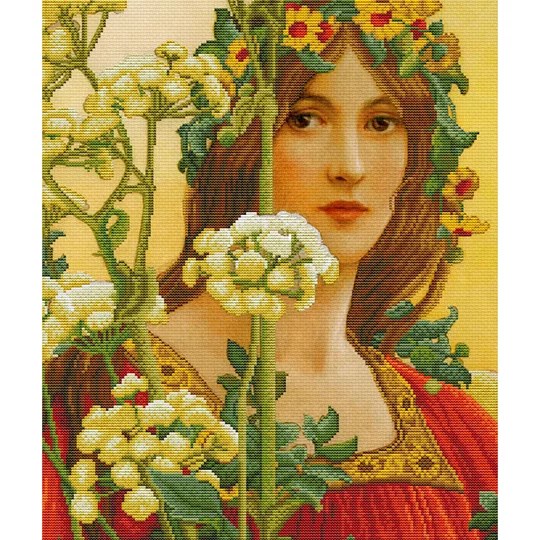 Image 1 of Needleart World Our Lady of Cow Parsley No Count Cross Stitch Kit