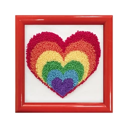 Needleart World Rainbow Heart Punch Needle Kit