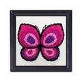 Image of Needleart World Pink Butterfly Punch Needle Kit