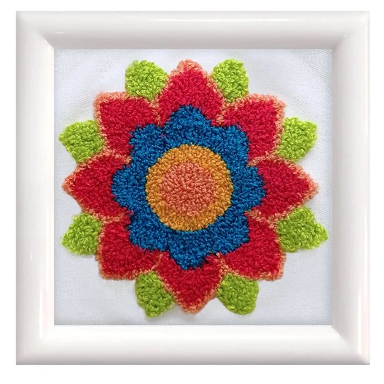 Image 1 of Needleart World Flower Mandala Punch Needle Kit