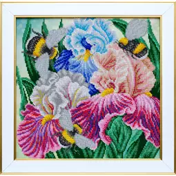VDV Irises and Bumblebees Embroidery Kit