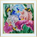 Image of VDV Irises and Bumblebees Embroidery Kit