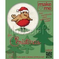 Image of Mouseloft Robin Christmas Card Making Christmas Cross Stitch Kit