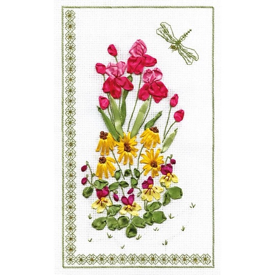 Image 1 of Panna Flowers and Dragonfly Embroidery Kit