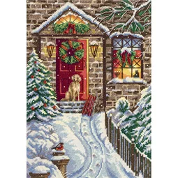 Panna Christmas Eve Door Cross Stitch Kit