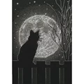 Image of Dimensions Black Moon Cat Cross Stitch Kit