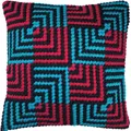 Image of Needleart World Blue and Red Bargello Tapestry Kit
