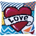 Image of Needleart World Patchwork Love No Count Cross Stitch Kit