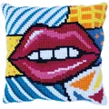 Image of Needleart World Patchwork Kiss No Count Cross Stitch Kit