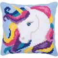 Image of Needleart World Unicorn No Count Cross Stitch Kit