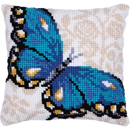 Needleart World Blue Butterfly No Count Cross Stitch Kit