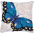 Image of Needleart World Blue Butterfly No Count Cross Stitch Kit