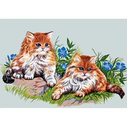 Gobelin-L Garden Cats Tapestry Canvas