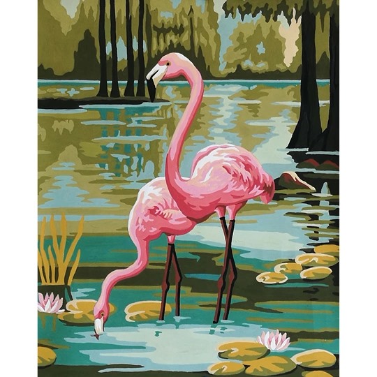 Image 1 of Gobelin-L Flamingos Tapestry Canvas