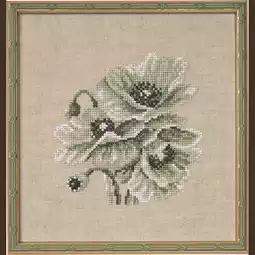 Permin Poppies - Linen Cross Stitch Kit
