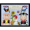 Image of Design Works Crafts Barnyard Blessings Cross Stitch Kit