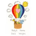 Image of Bothy Threads Balloon Baby Birth Sampler Cross Stitch Kit