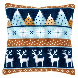 Vervaco Winter Motifs Deer Cushion Christmas Cross Stitch Kit