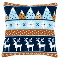 Image of Vervaco Winter Motifs Deer Cushion Christmas Cross Stitch Kit