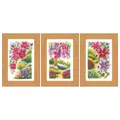 Image of Vervaco In My Garden Set of 3 Miniatures Cross Stitch Kit