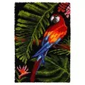 Image of Orchidea Tropical Parrot Rug Latch Hook Rug Kit