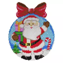 Orchidea Father Christmas Bauble Rug Latch Hook Rug Kit