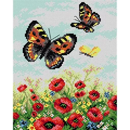 Orchidea Butterflies and Poppies Tapestry Kit