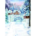 Image of Orchidea Winter Village Christmas Card Making Christmas Cross Stitch Kit