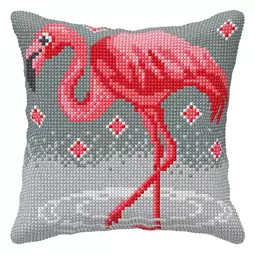 Orchidea Flamingo Cushion Cross Stitch Kit