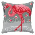 Image of Orchidea Flamingo Cushion Cross Stitch Kit
