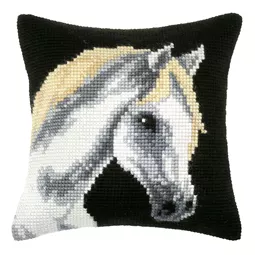 Orchidea Grey Horse Cushion Cross Stitch Kit