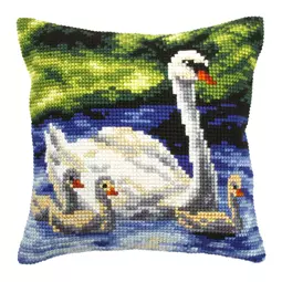 Swan Family Cushion
