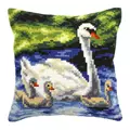 Image of Orchidea Swan Family Cushion Cross Stitch Kit