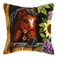 Image of Orchidea Horse in Stable Cushion Cross Stitch Kit