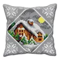 Image of Orchidea Winter Landscape Cushion Christmas Cross Stitch Kit