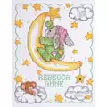 Image of Janlynn Crescent Moon Birth Ann. Birth Sampler Cross Stitch Kit