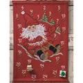 Image of Permin Santa Toboggan Advent Christmas Cross Stitch Kit